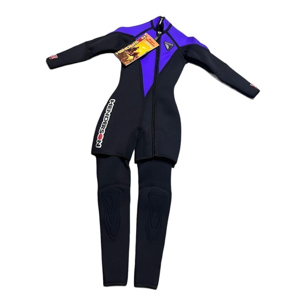 NWT women’s HENDERSON USA ARTIC DRY II 3/0mm driver black & purple wet suit sz6